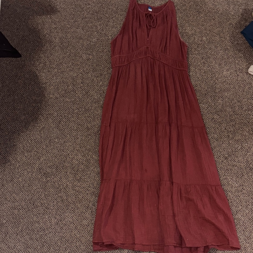 Old Navy Sleeveless Rust Maxi Dress